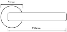 Mediterranean M53 Door Handle Dimensions